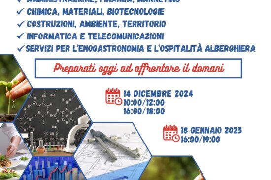 OPENDAY – Vi presentiamo la nostra offerta formativa – 14 Dicembre e 18 Gennaio