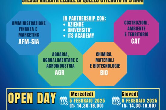 OPENDAY – Vi presentiamo la nostra offerta formativa – AGGIORNAMENTO Febbraio